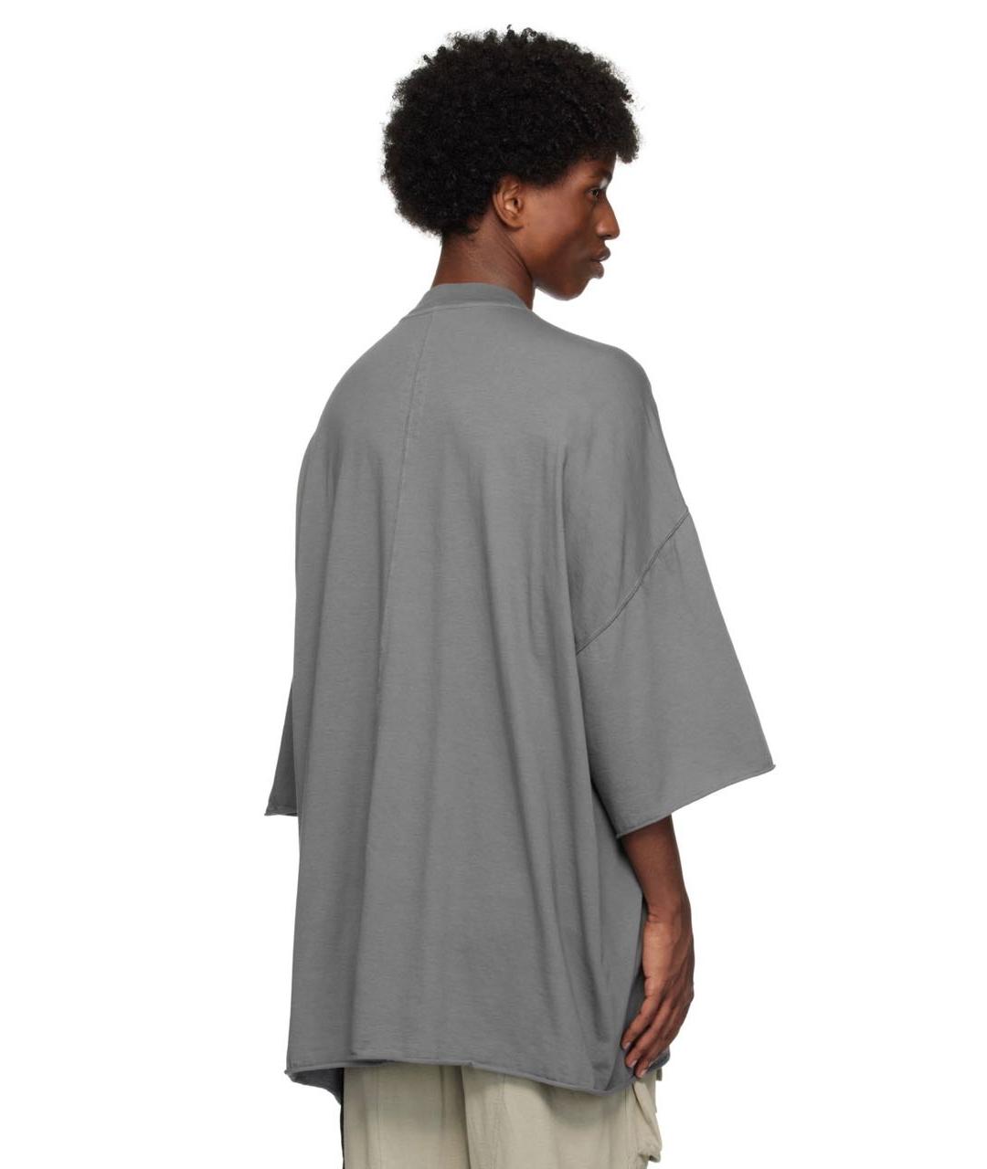 RICK OWENS DRKSHDW Серая хлопковая футболка, фото 6