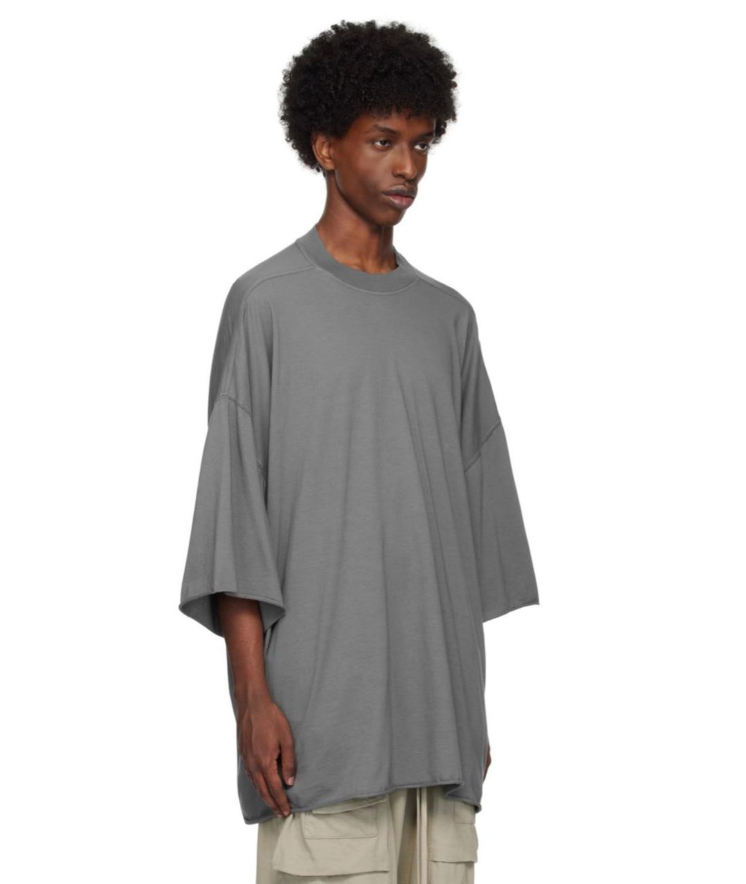 RICK OWENS DRKSHDW Серая хлопковая футболка, фото 5