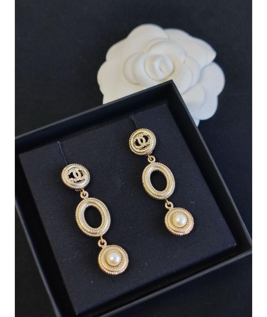 CHANEL Золотые серьги, фото 4