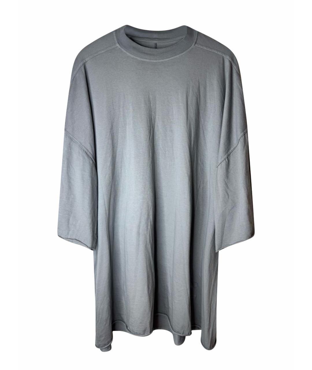 RICK OWENS DRKSHDW Серая хлопковая футболка, фото 1