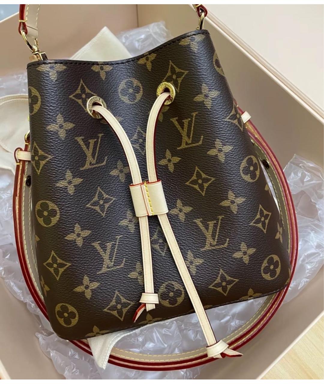 LOUIS VUITTON Коричневая сумка через плечо из канвы, фото 4