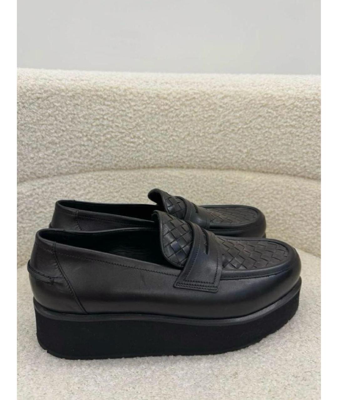 BOTTEGA VENETA Черные кожаные лоферы, фото 3