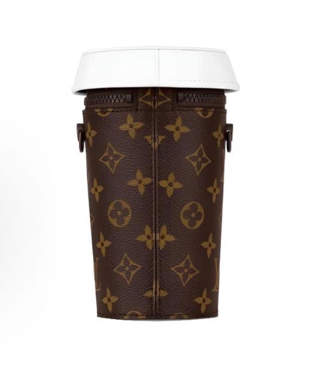 LOUIS VUITTON Коричневая кожаная сумка через плечо, фото 3