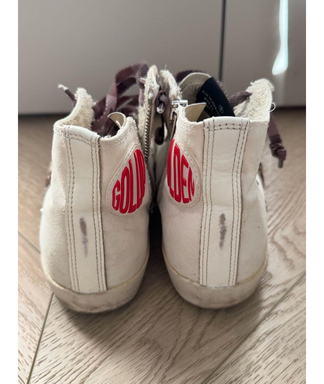 GOLDEN GOOSE Бежевые текстильные кеды, фото 4