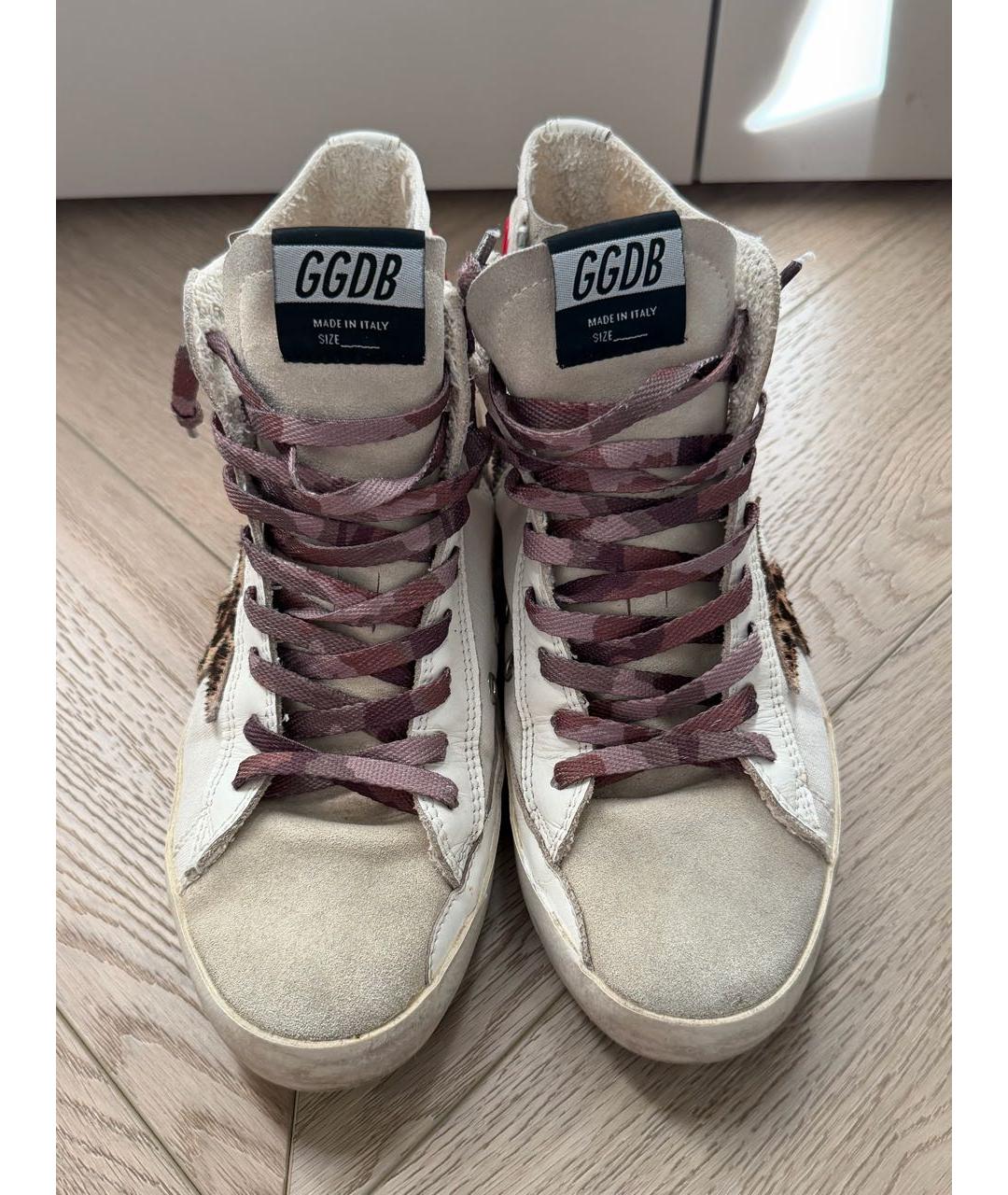 GOLDEN GOOSE Бежевые текстильные кеды, фото 2