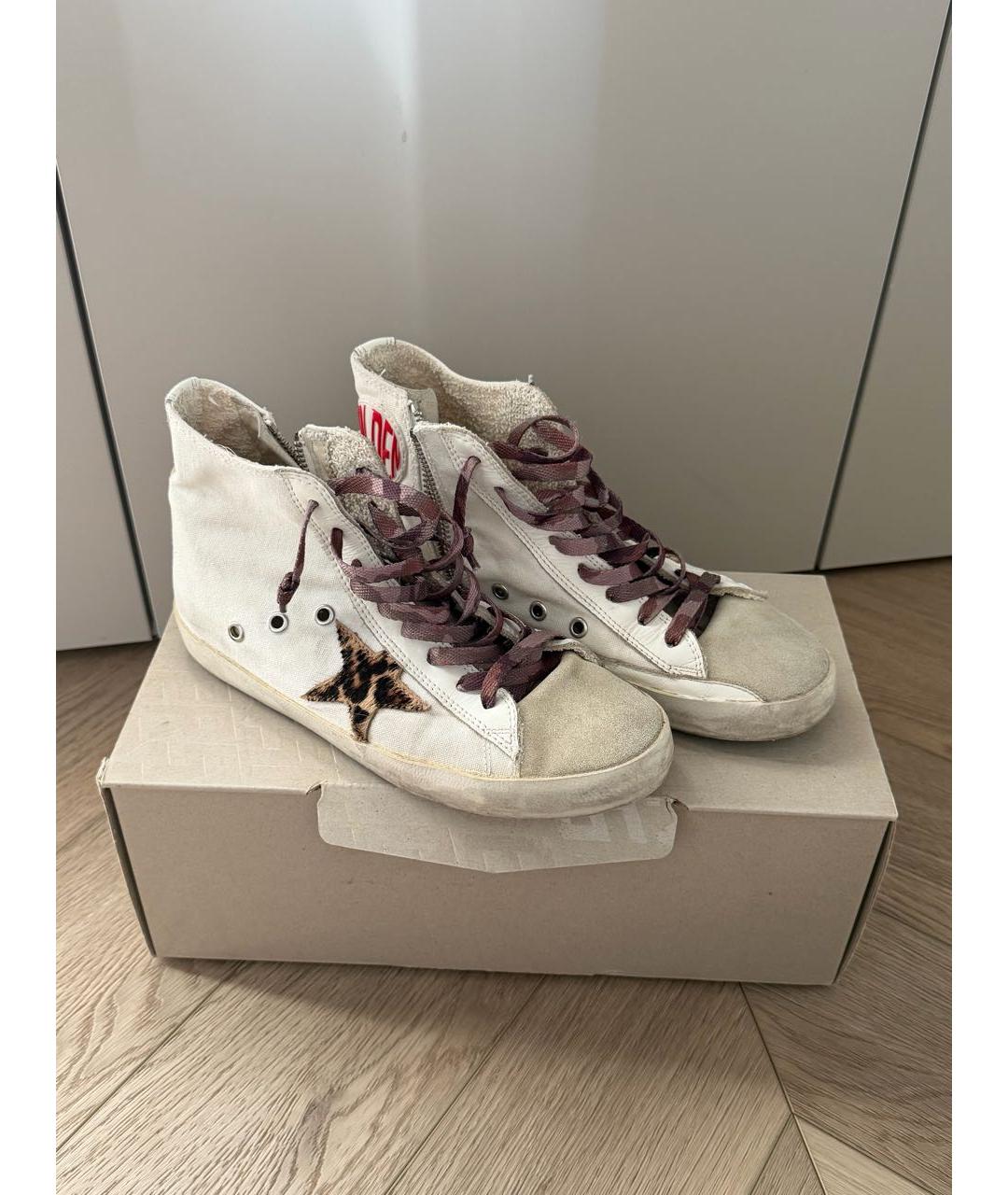 GOLDEN GOOSE Бежевые текстильные кеды, фото 5