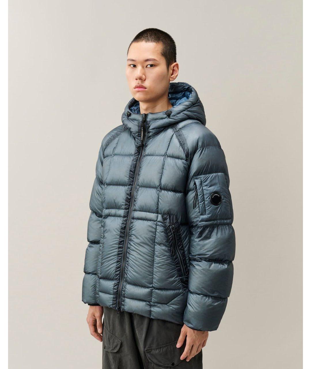 CP COMPANY Синий нейлоновый пуховик, фото 2