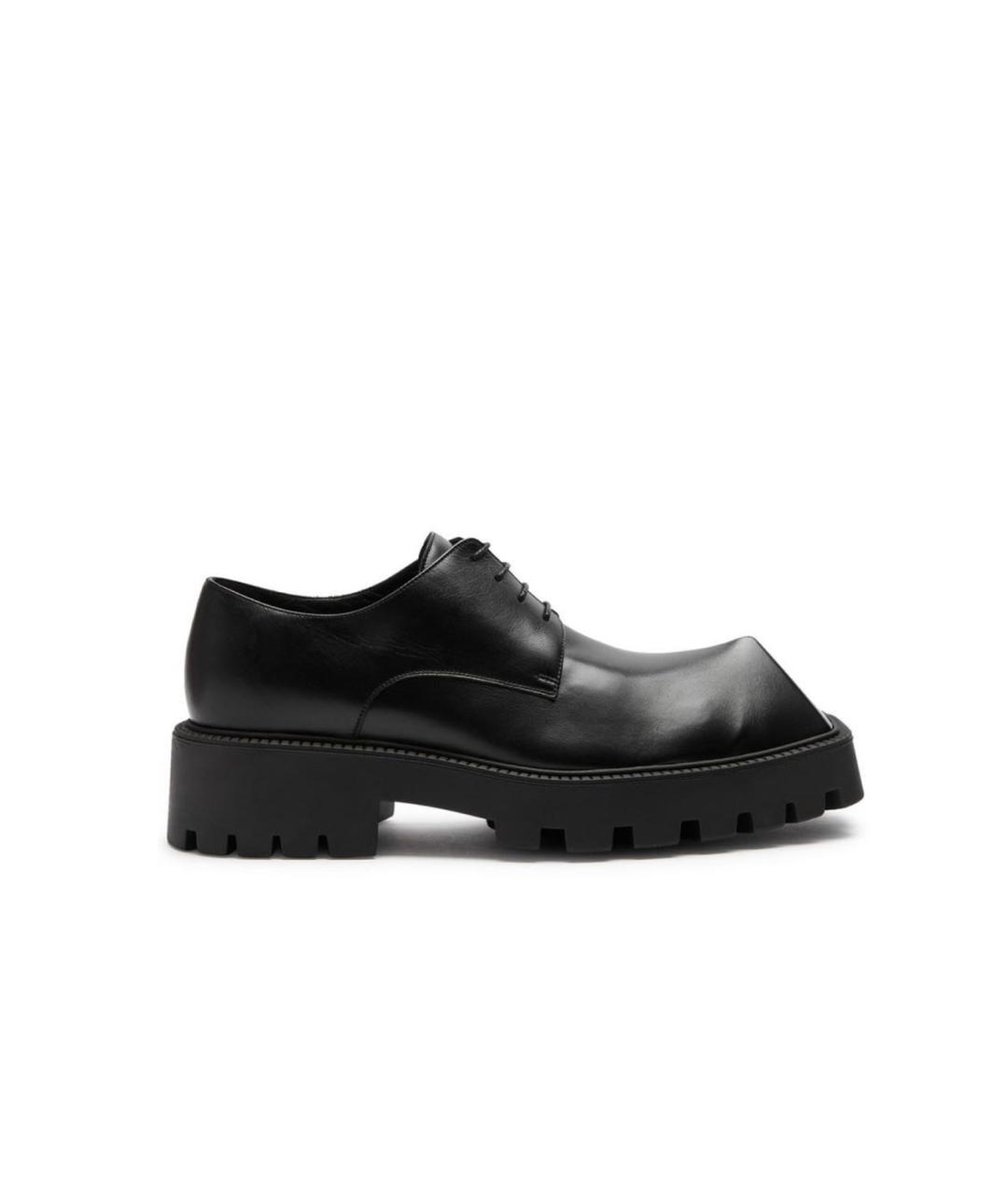 BALENCIAGA Черные кожаные туфли, фото 9
