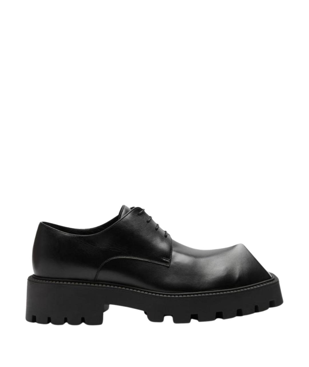 BALENCIAGA Черные кожаные туфли, фото 1