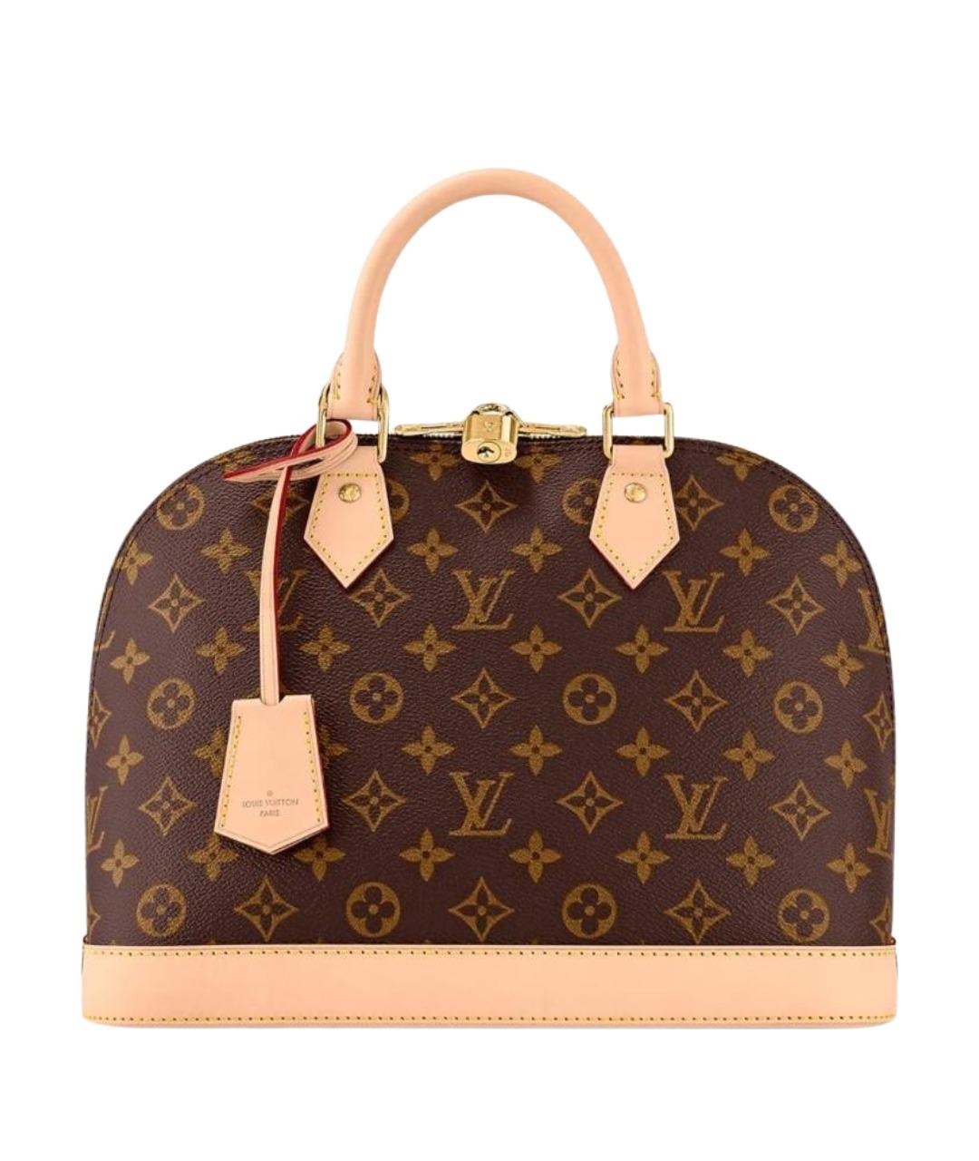 LOUIS VUITTON Коричневая сумка с короткими ручками из канвы, фото 1