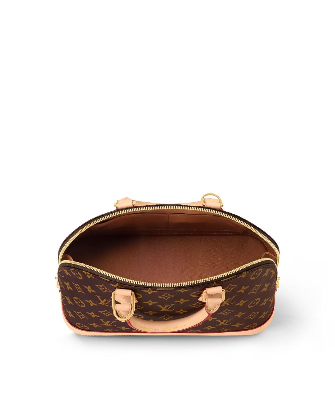LOUIS VUITTON Коричневая сумка с короткими ручками из канвы, фото 3