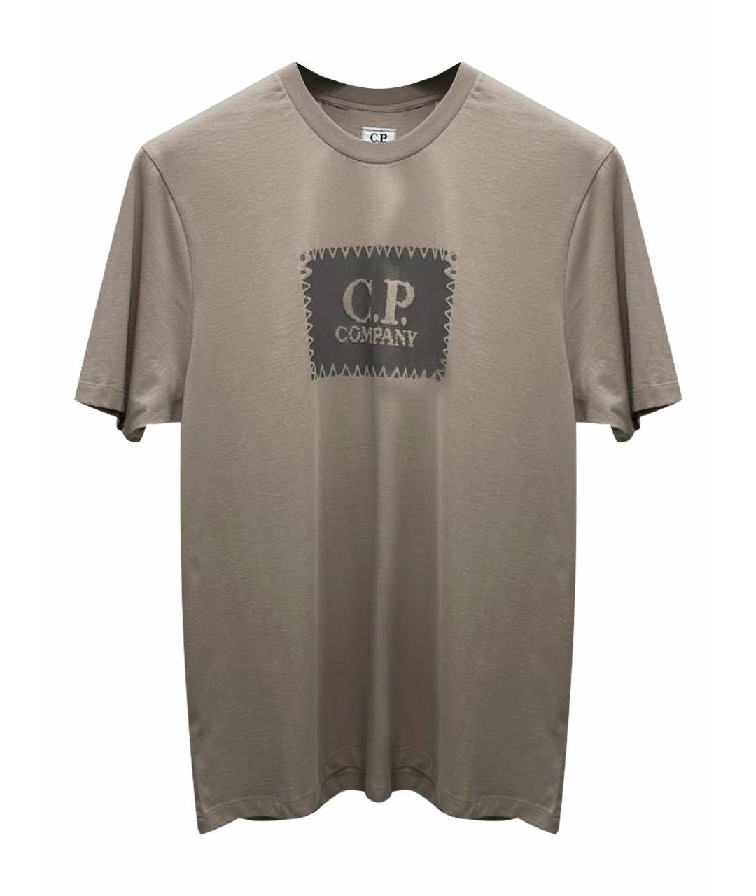 CP COMPANY Бежевая хлопковая футболка, фото 1