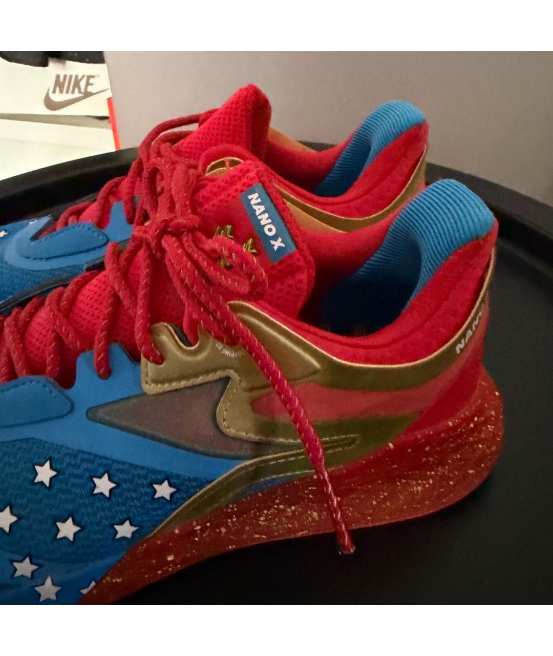 REEBOK Красные текстильные кроссовки, фото 4
