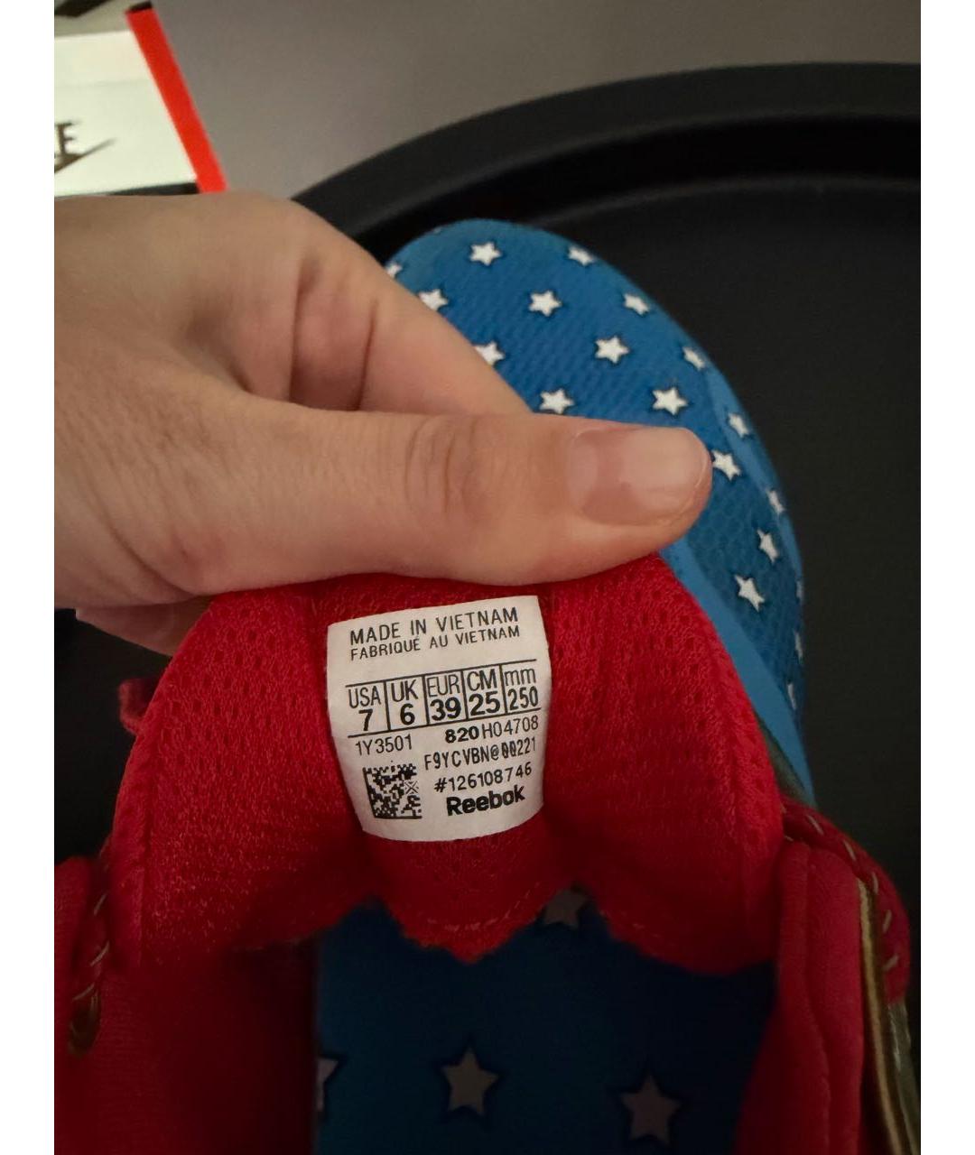 REEBOK Красные текстильные кроссовки, фото 6