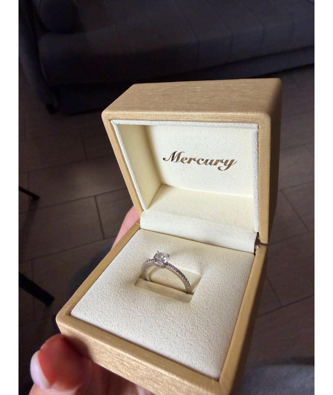 MERCURY Серебряное кольцо из белого золота, фото 3