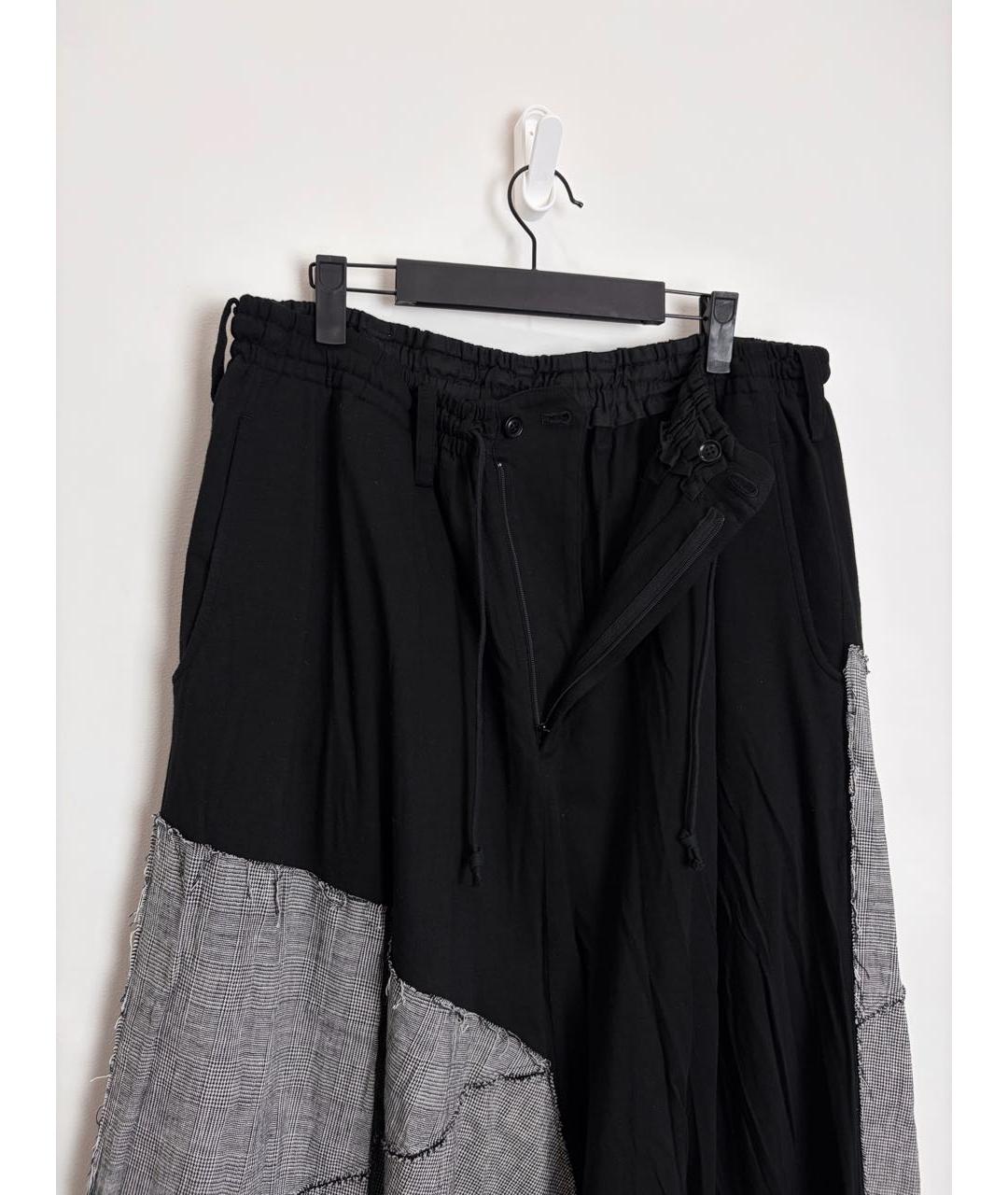 YOHJI YAMAMOTO Черные лиоцелловые повседневные брюки, фото 5