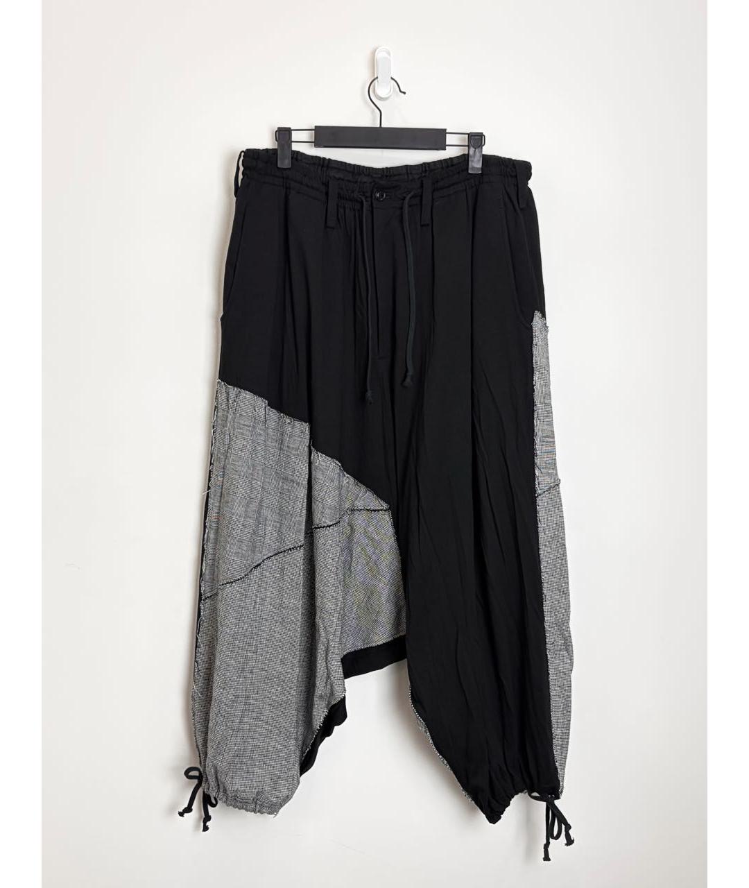 YOHJI YAMAMOTO Черные лиоцелловые повседневные брюки, фото 9
