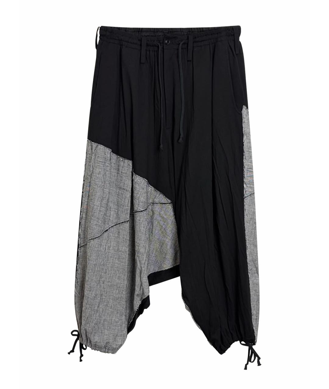 YOHJI YAMAMOTO Черные лиоцелловые повседневные брюки, фото 1