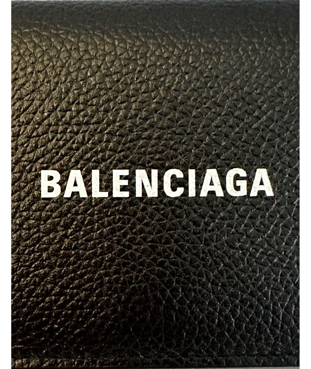 BALENCIAGA Черный кожаный кардхолдер, фото 5