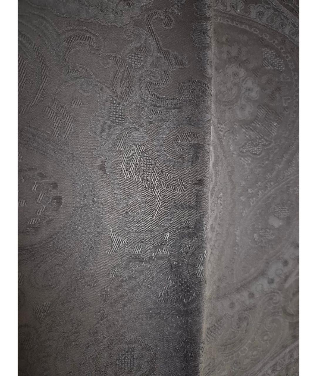ETRO Черные вискозные прямые брюки, фото 5