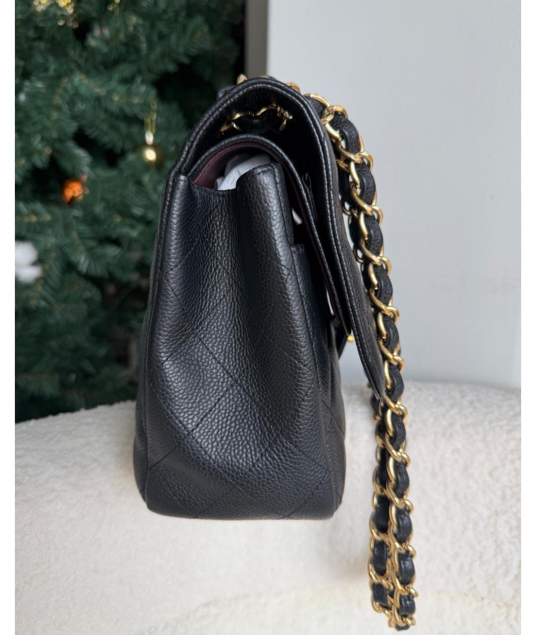 CHANEL Черная кожаная сумка на плечо, фото 4