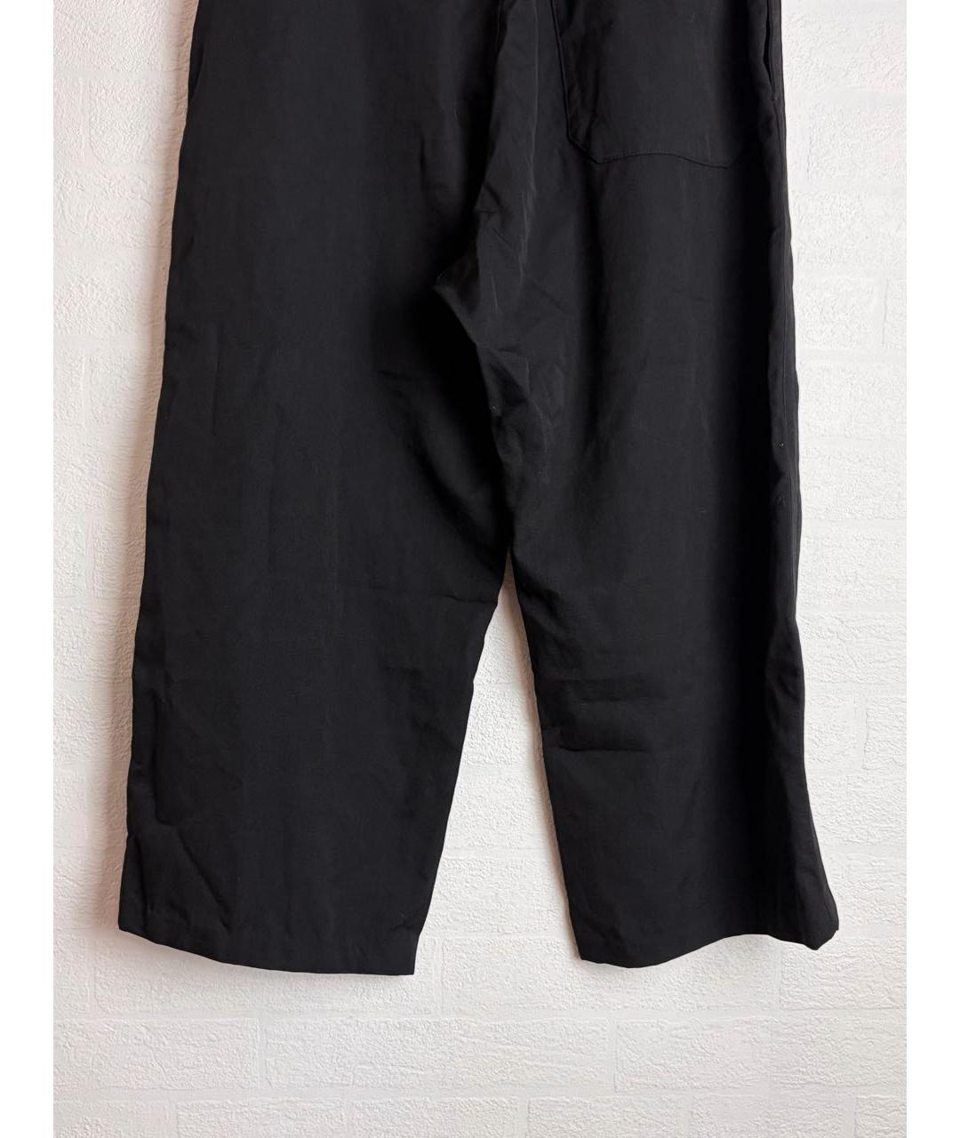 YOHJI YAMAMOTO Черные шерстяные повседневные брюки, фото 6