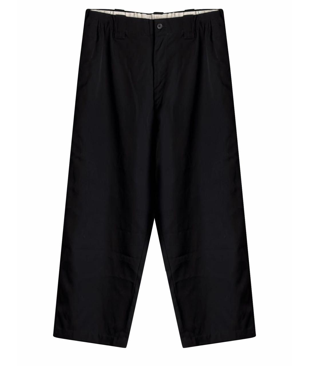 YOHJI YAMAMOTO Черные шерстяные повседневные брюки, фото 1