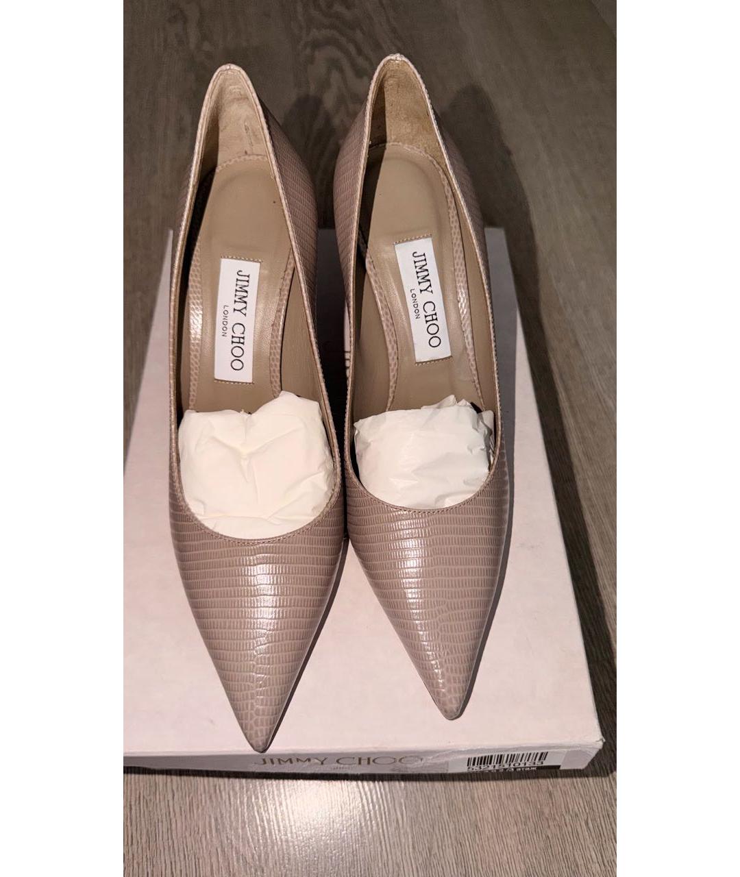 JIMMY CHOO Серые кожаные туфли, фото 2