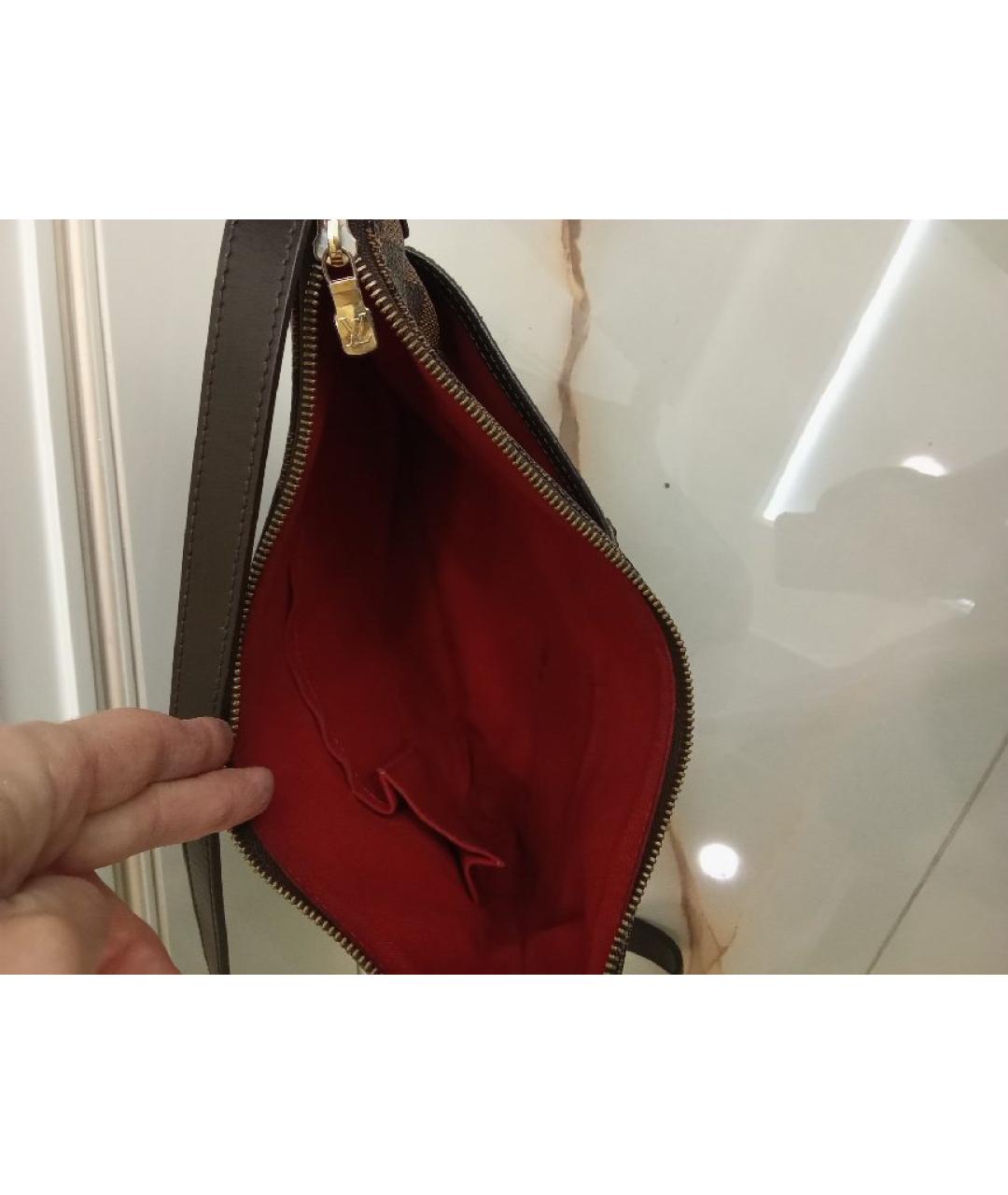 LOUIS VUITTON Коричневая сумка через плечо из канвы, фото 4