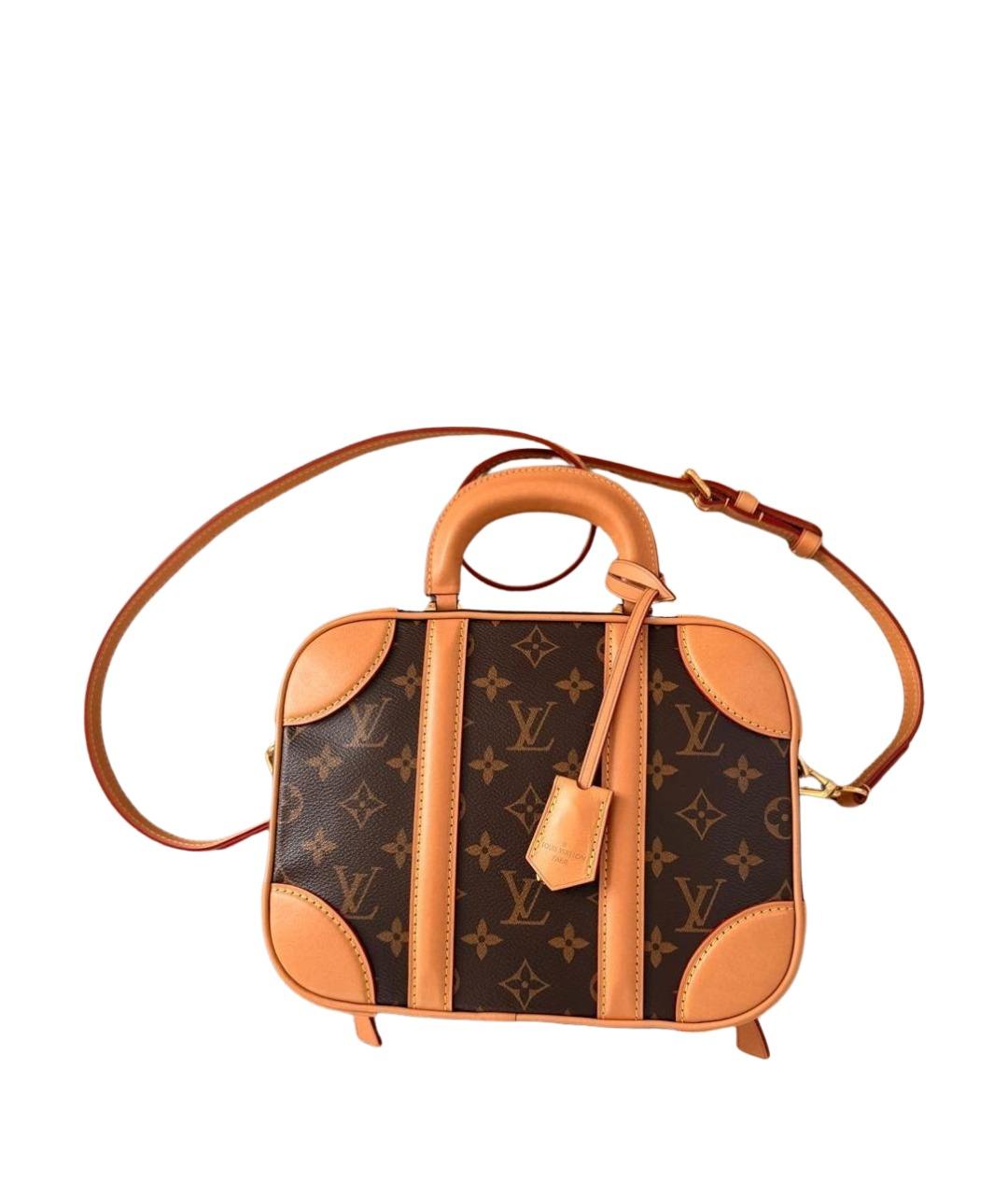 LOUIS VUITTON Коричневая сумка с короткими ручками из канвы, фото 1