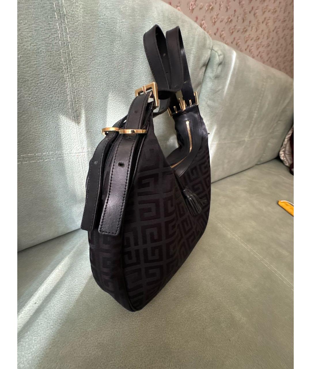 GIVENCHY Черная кожаная сумка с короткими ручками, фото 2