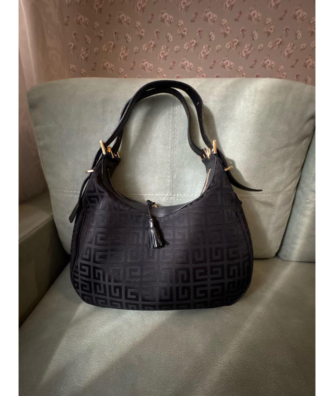 GIVENCHY Черная кожаная сумка с короткими ручками, фото 5