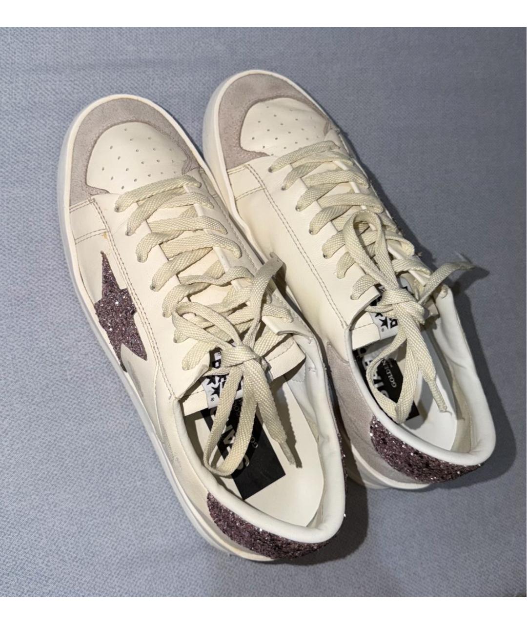 GOLDEN GOOSE Белые кожаные кеды, фото 4