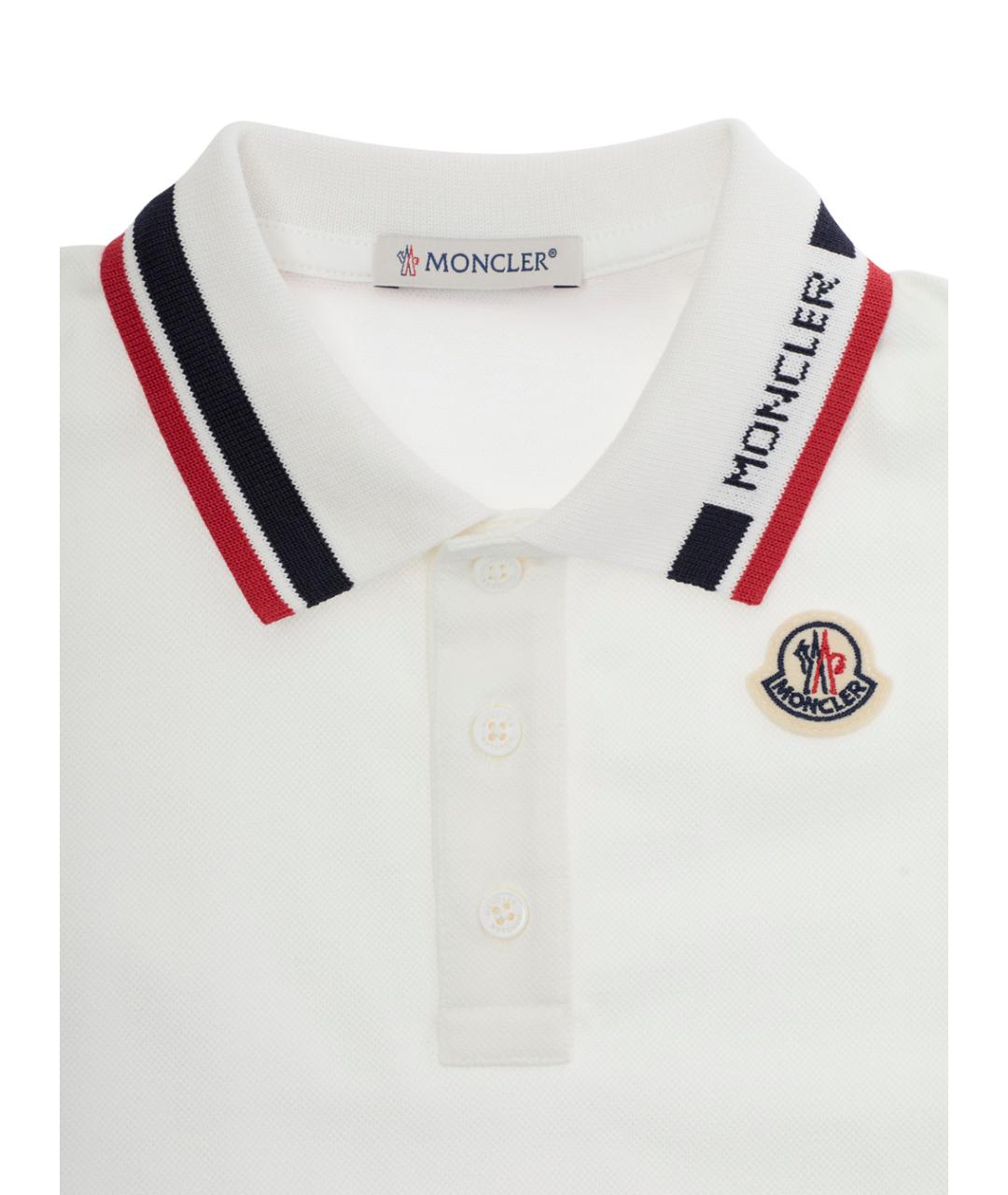 MONCLER KIDS Белая хлопковая детская футболка, фото 3