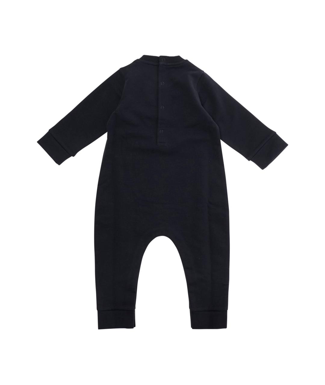 MONCLER KIDS Темно-синий хлопковый боди / песочник, фото 2