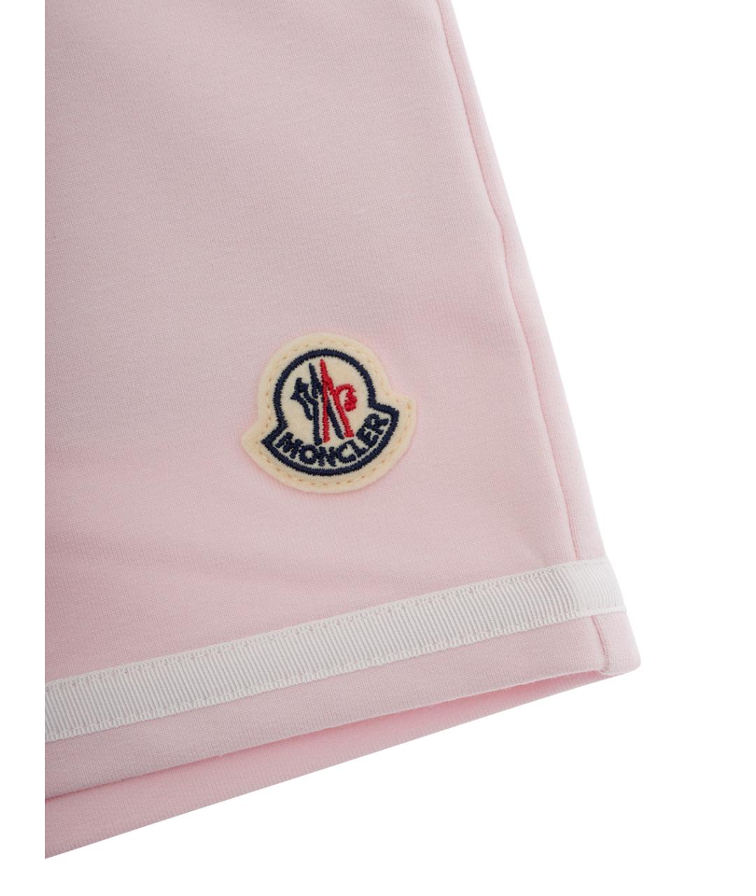 MONCLER KIDS Розовые вискозные брюки и шорты, фото 3