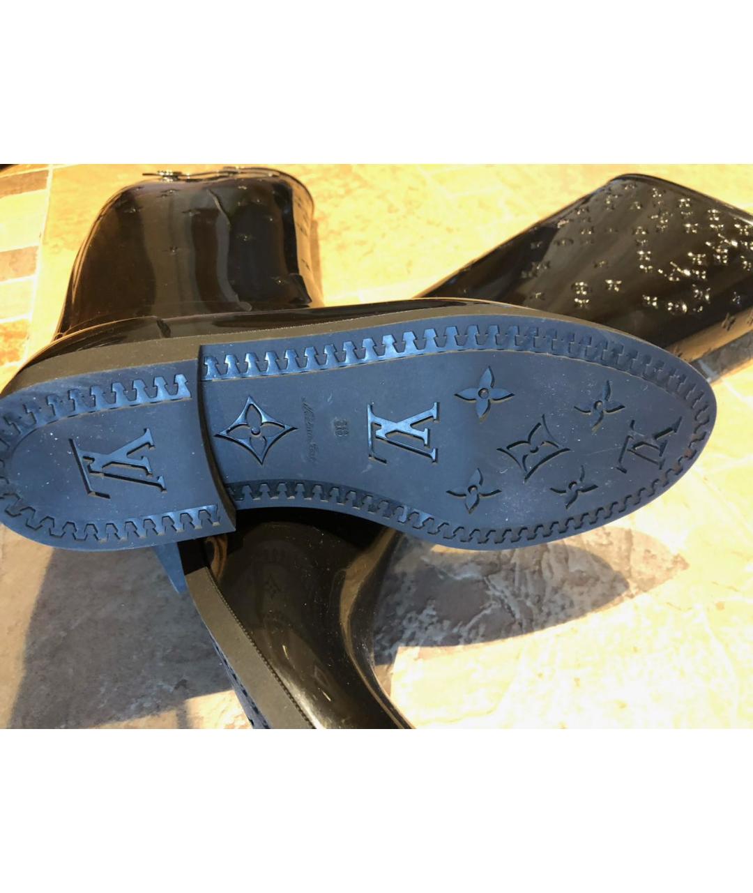 LOUIS VUITTON Черные резиновые сапоги, фото 3