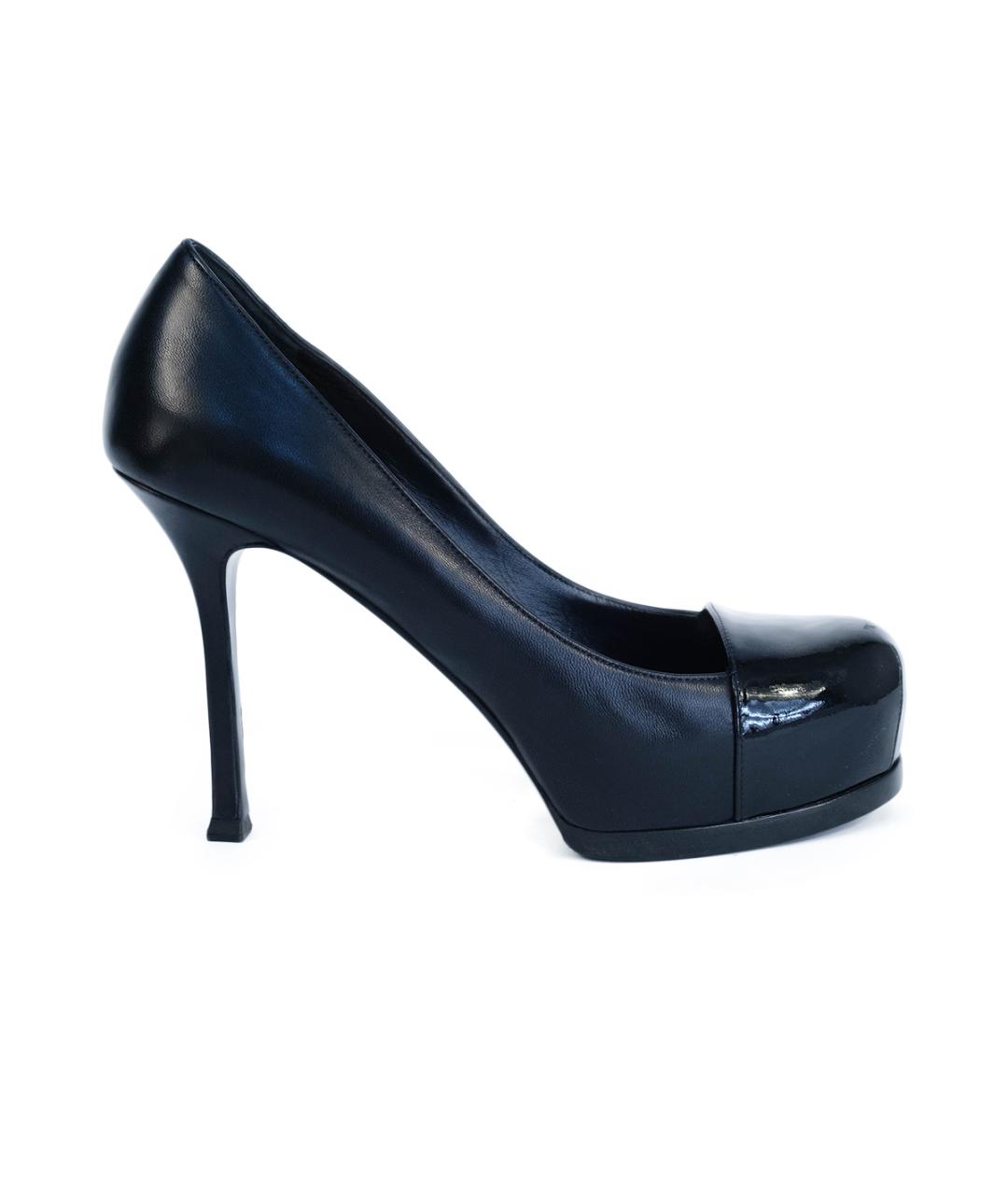 SAINT LAURENT Черные кожаные туфли, фото 8