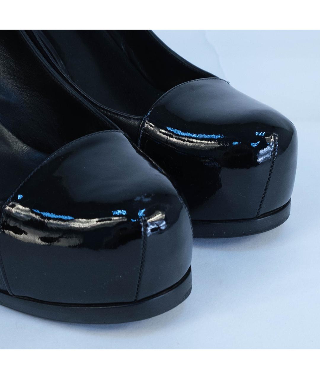 SAINT LAURENT Черные кожаные туфли, фото 4