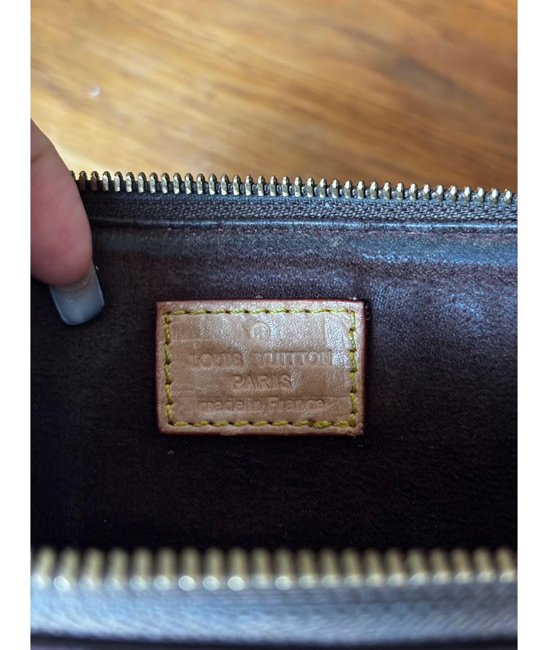 LOUIS VUITTON Бордовая сумка через плечо из лакированной кожи, фото 4