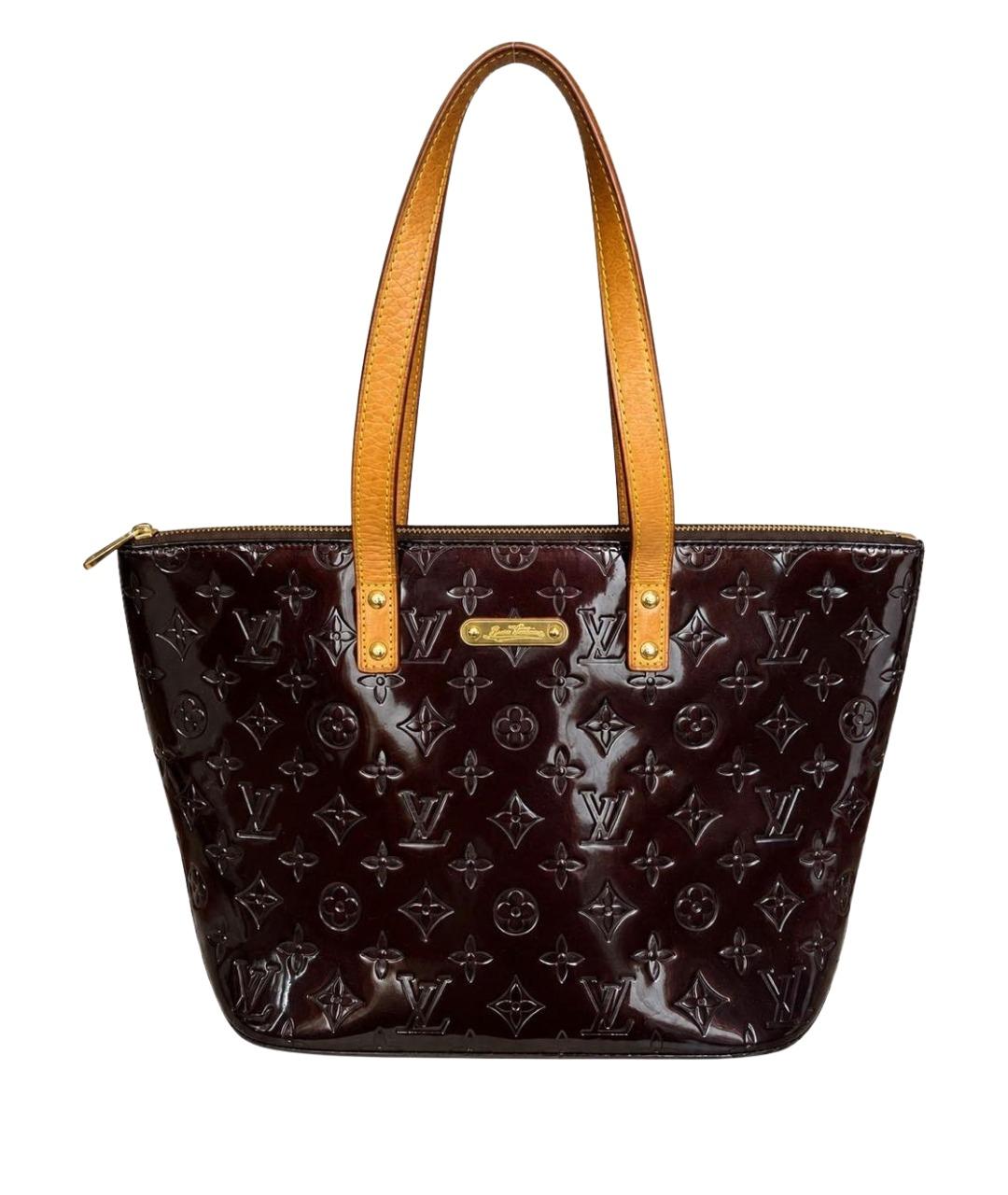 LOUIS VUITTON Бордовая сумка через плечо из лакированной кожи, фото 1