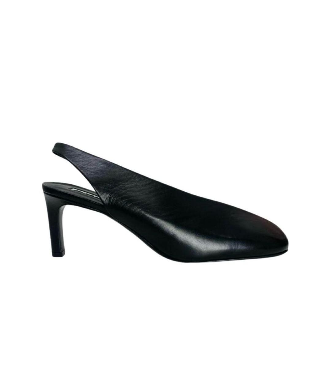 JIL SANDER Черные кожаные туфли, фото 9