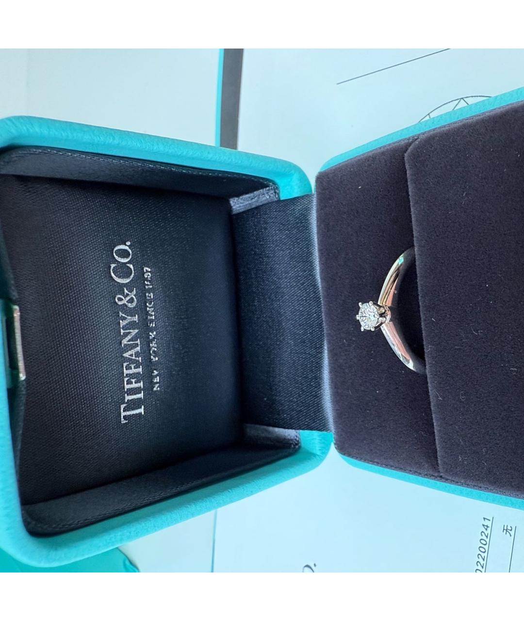 TIFFANY&CO Серебряное платиновое кольцо, фото 3