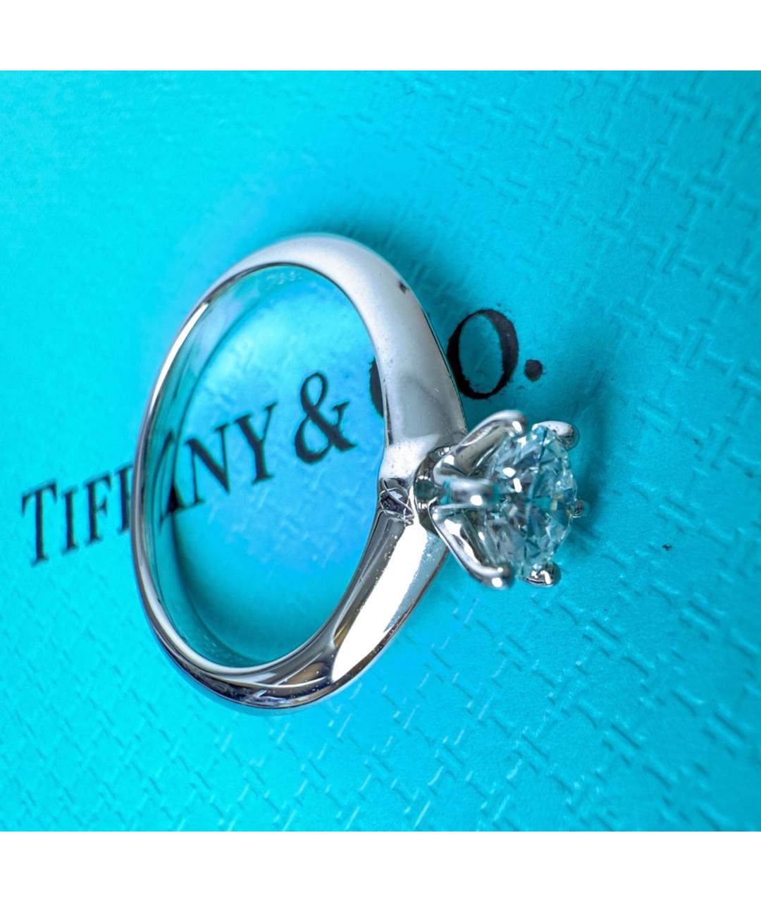 TIFFANY&CO Серебряное платиновое кольцо, фото 7