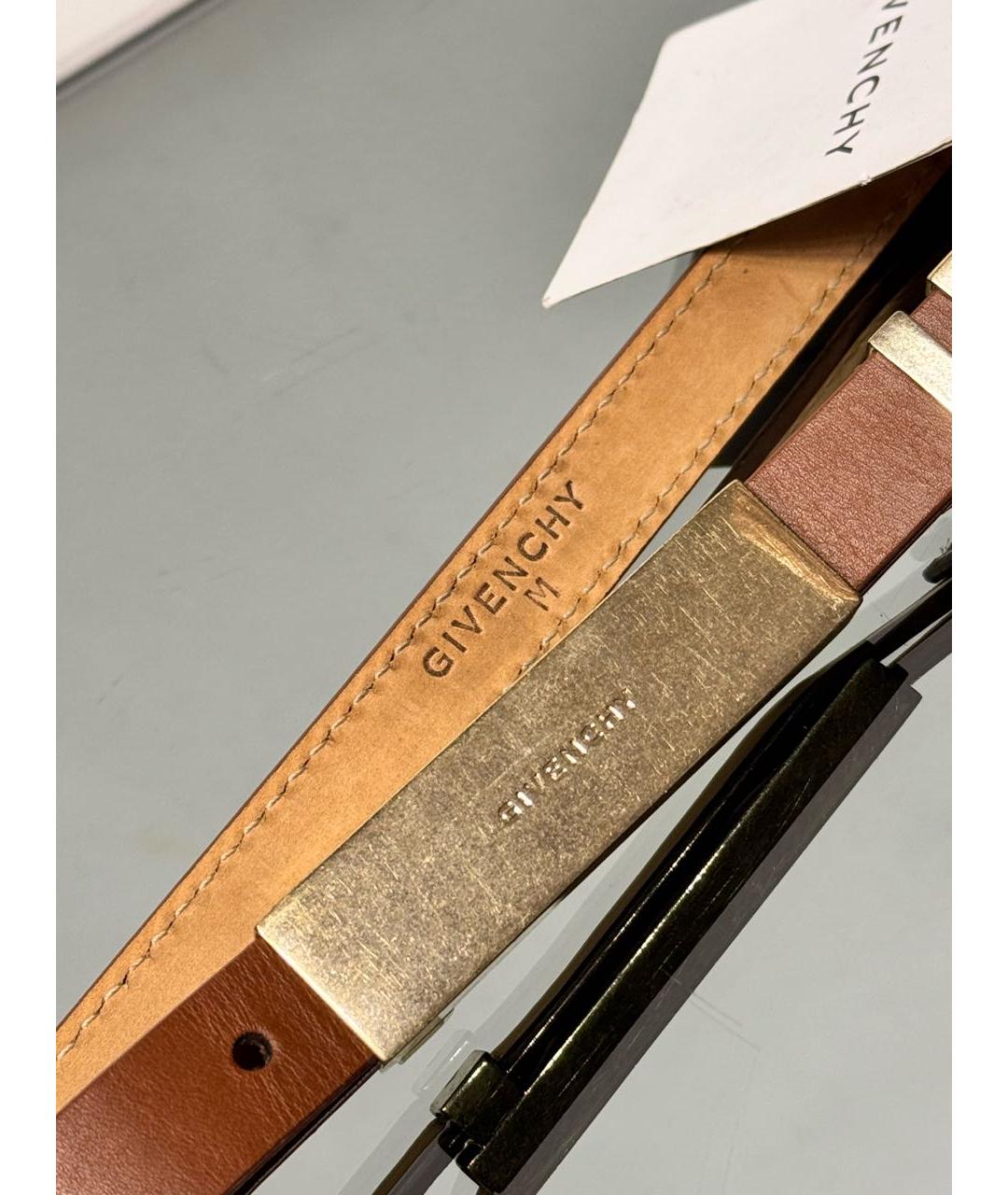 GIVENCHY Коричневый кожаный ремень, фото 4
