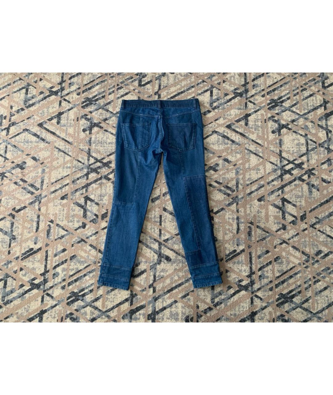 ALEXANDER MCQUEEN Синие хлопко-эластановые джинсы слим, фото 2