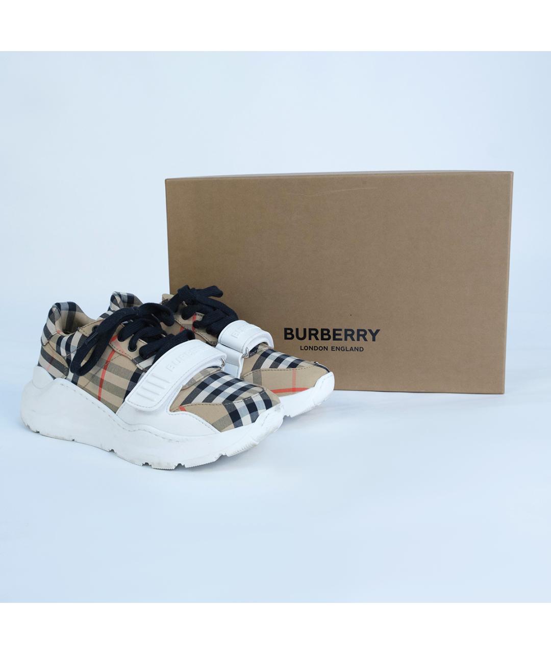 BURBERRY Бежевые кроссовки, фото 8