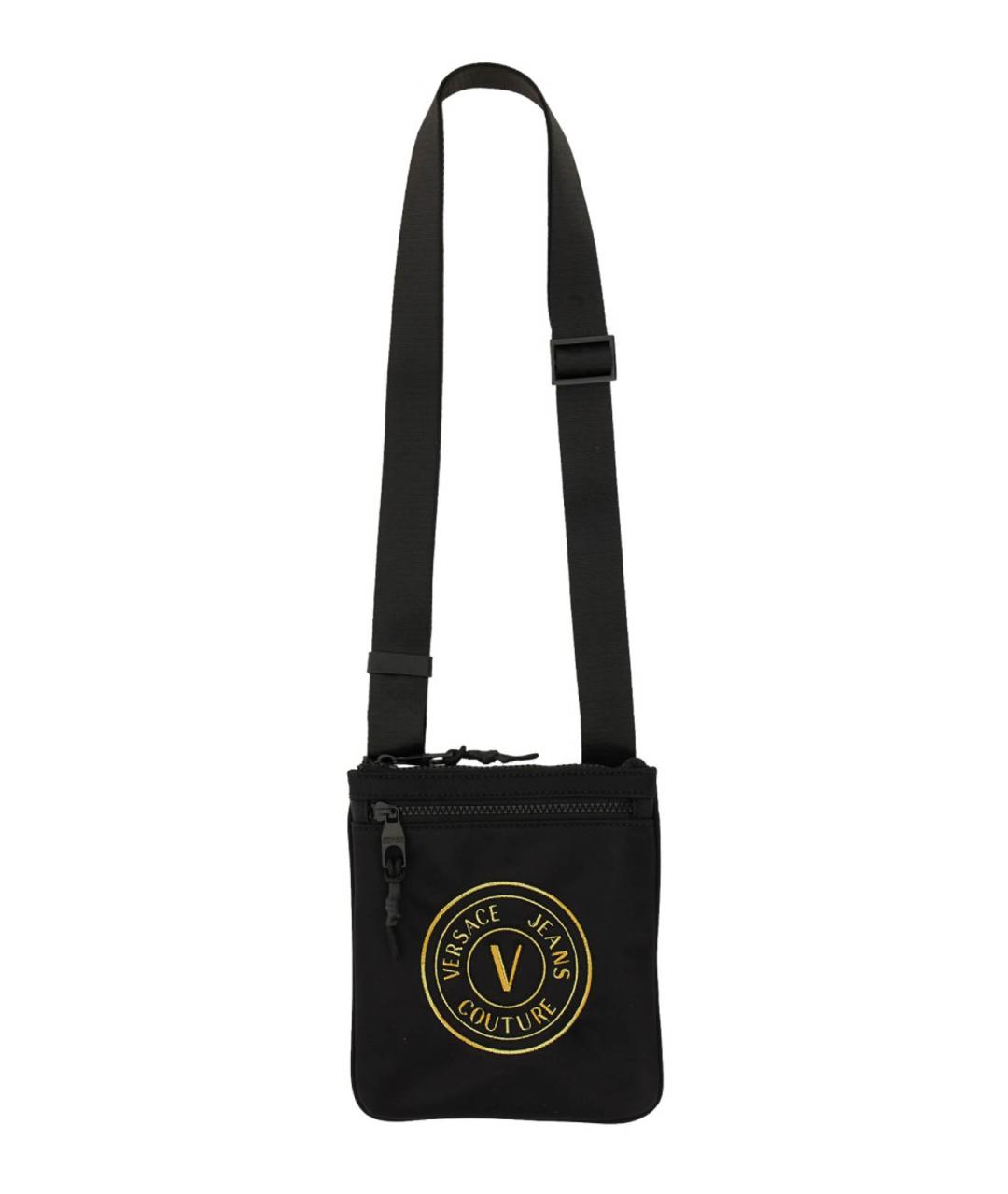 VERSACE JEANS COUTURE Черная синтетическая сумка на плечо, фото 2