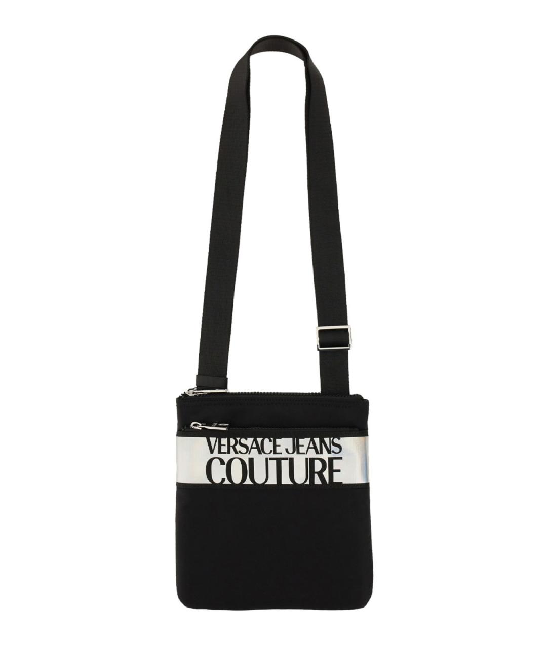 VERSACE JEANS COUTURE Черная синтетическая сумка на плечо, фото 1