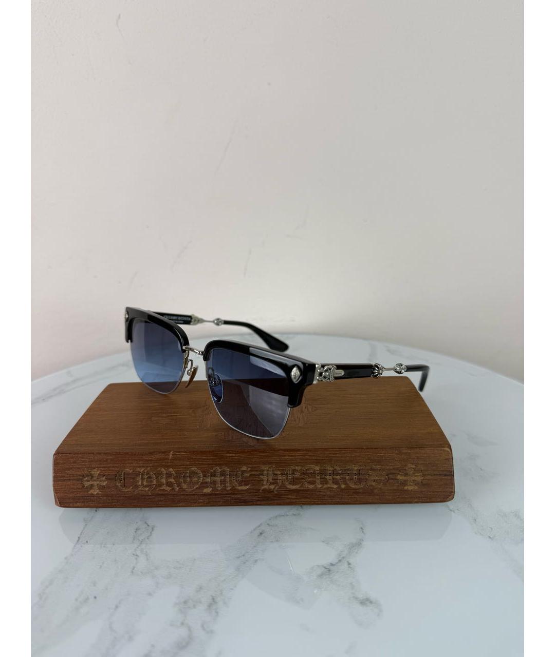 CHROME HEARTS Черные пластиковые солнцезащитные очки, фото 6